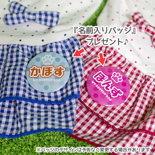 名前入りバッジプレゼント